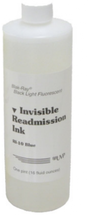 Ultraviolet Ink: Washable, Fluorescent Blue, 1 Pint main image